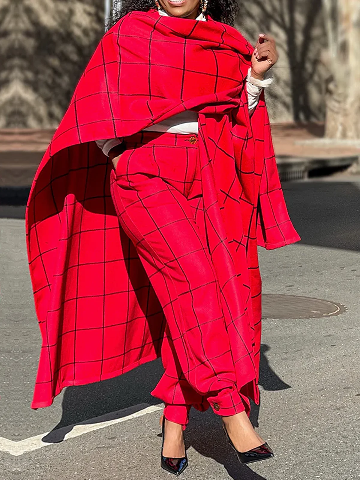 Loose Plaid Urban Long Pants