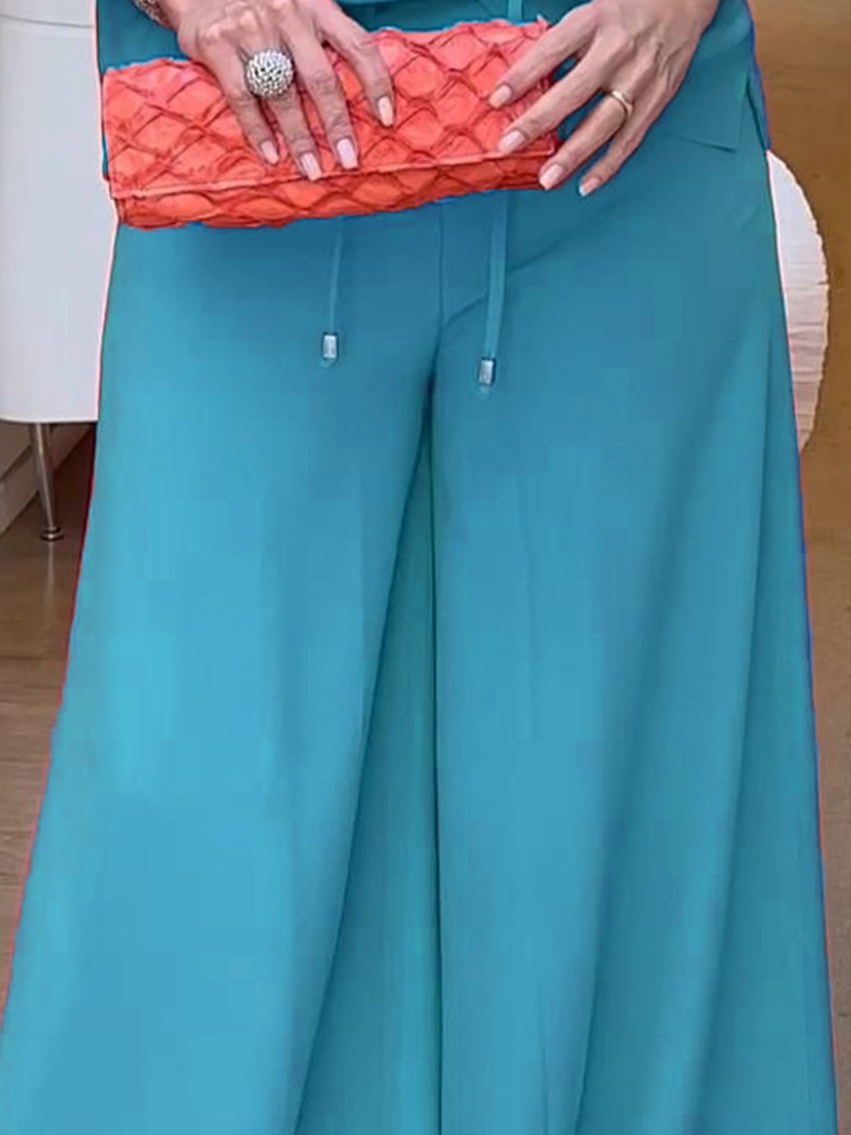 Casual Plain Loose Wide leg Pants