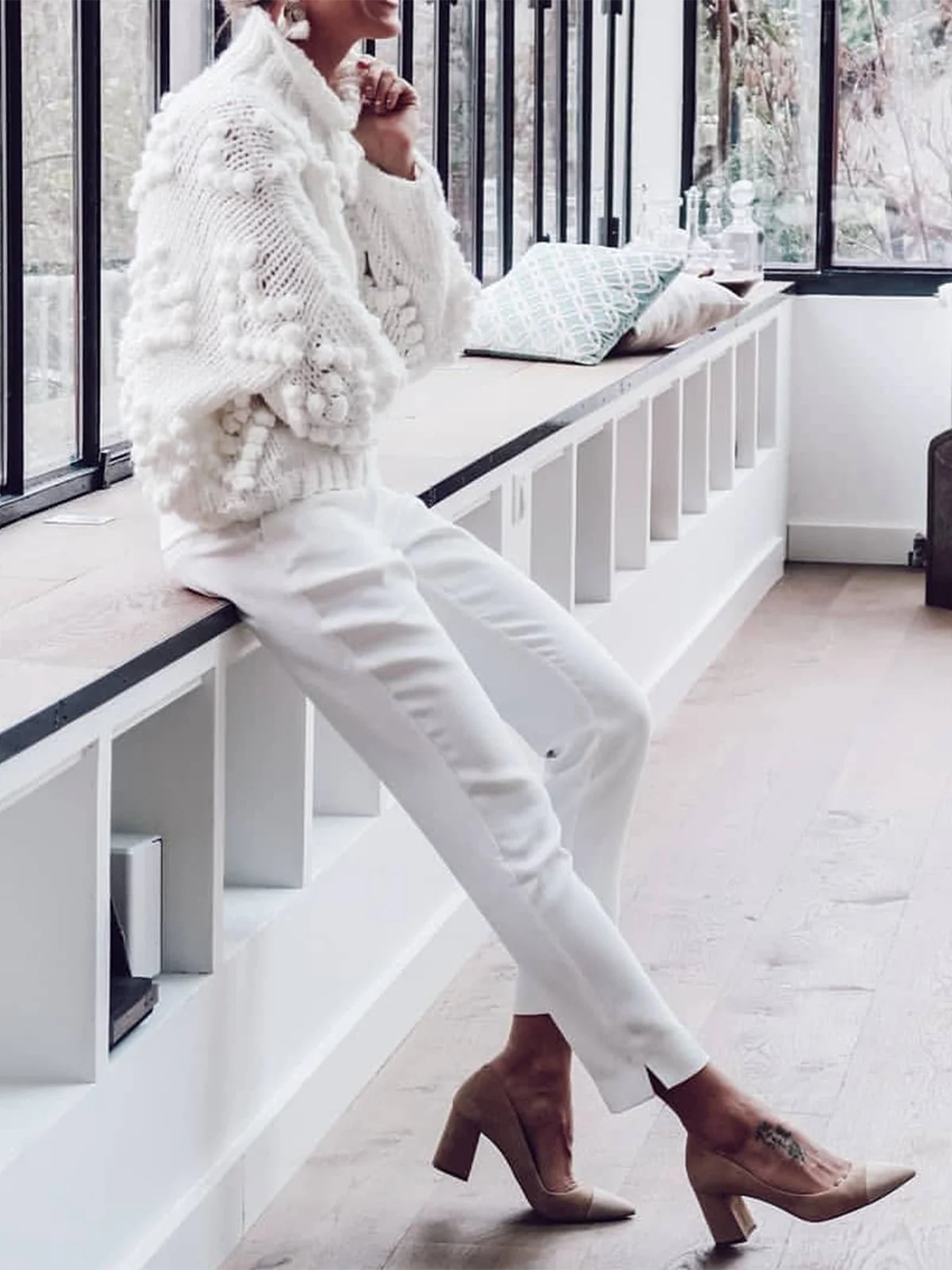 Elegant Turtleneck Plain Long Sleeve Loosen Sweater