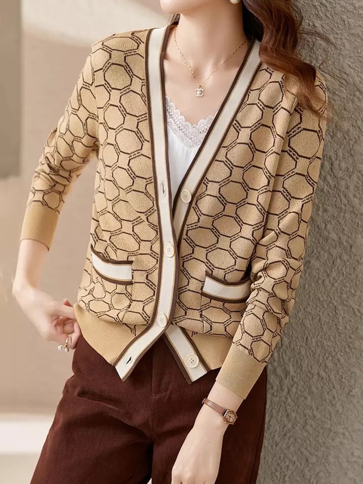 Casual Regular Sleeve Regular Fit Sweater Cardigan