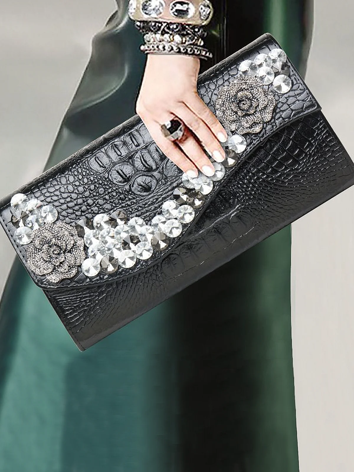 PU Elegant Clutch Square Bag