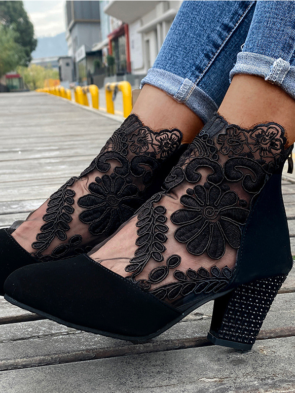 Suede Autumn Lace Fashion Boots