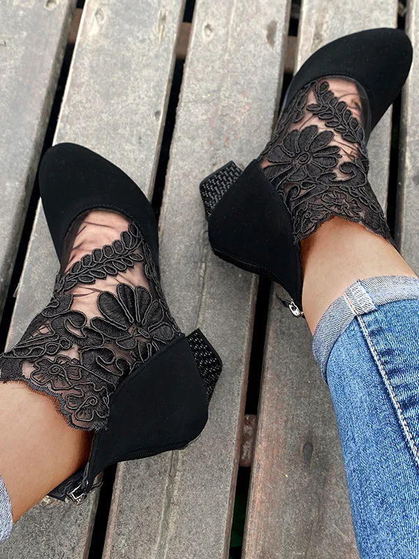 Suede Autumn Lace Fashion Boots