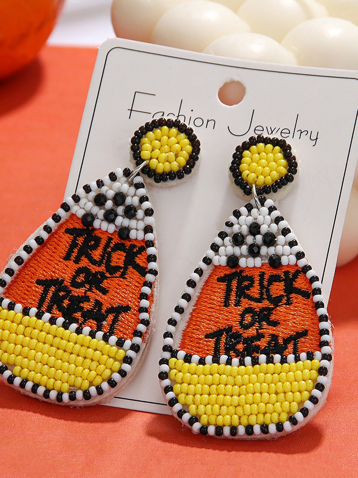 Halloween Urban Pumpkin Pattern Text Letters Dangle