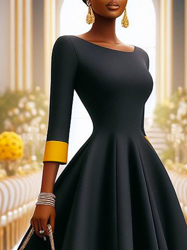 Elegant Crew Neck Regular Sleeve Party Dress