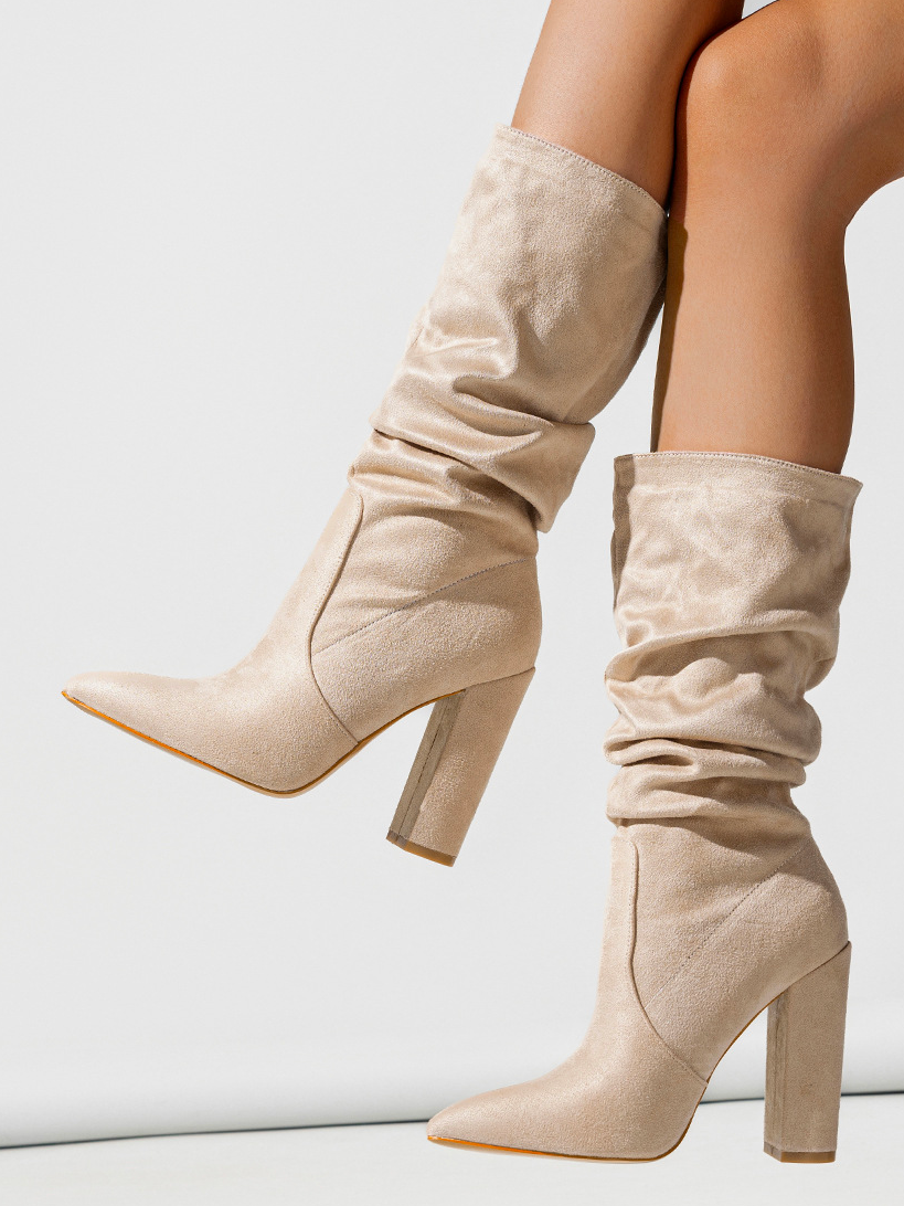 Suede Plain Urban Fashion Boots