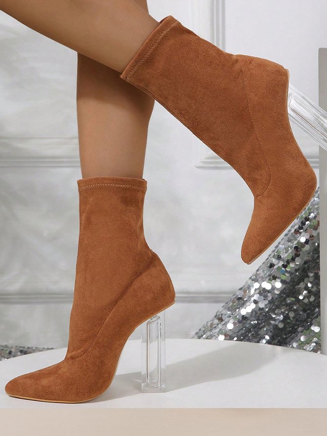 Urban Autumn Fleece Chunky Heel Boots