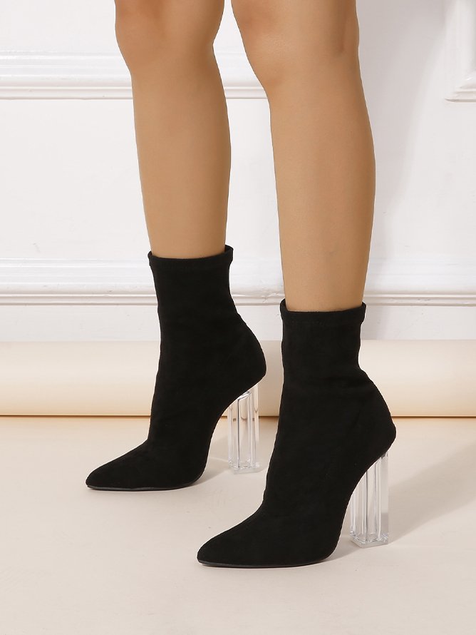 Urban Autumn Fleece Chunky Heel Boots