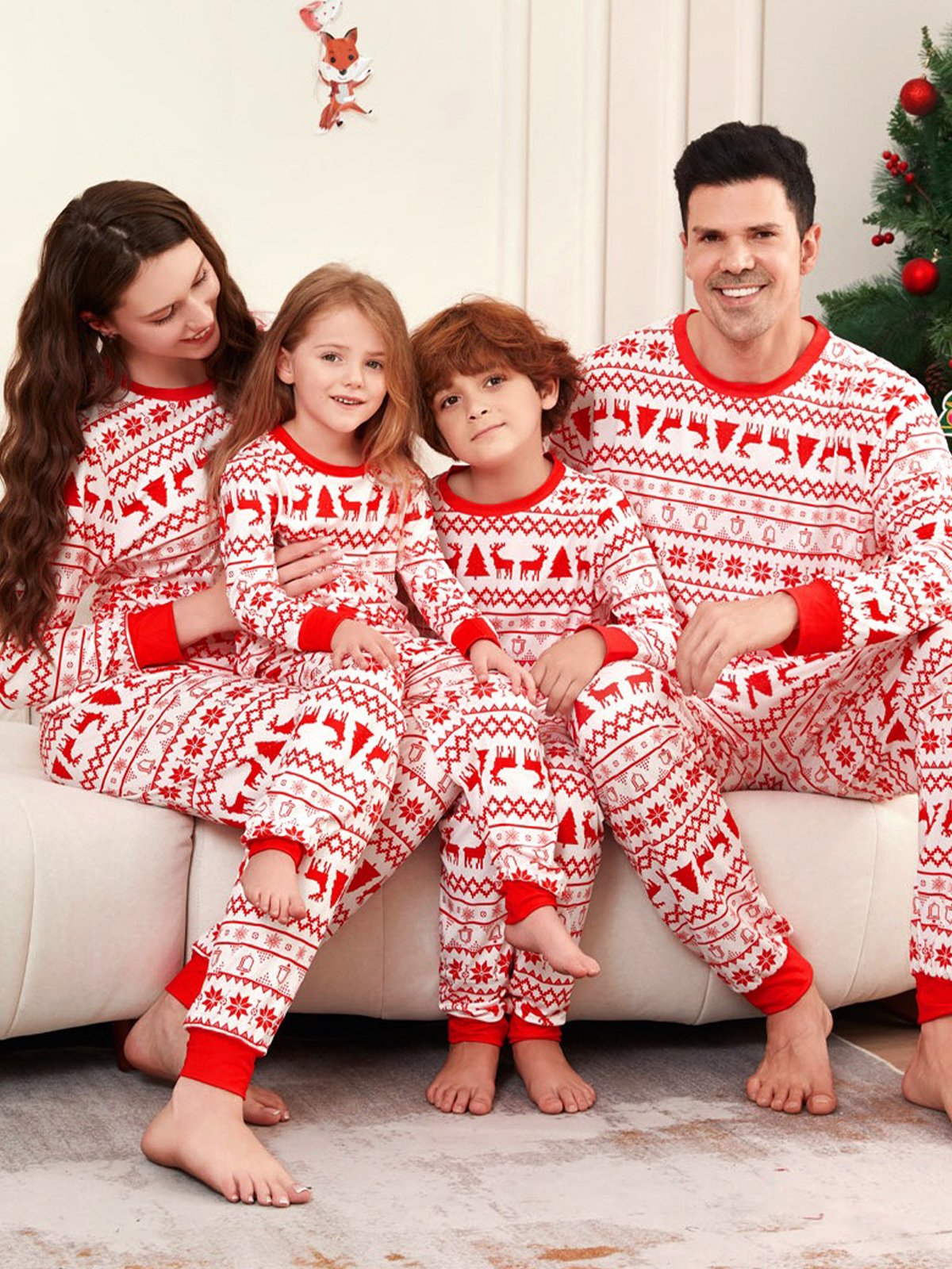 Family Christmas pajamas Matching Sets for Adults and Kids Holiday Xmas Sleepwear Set