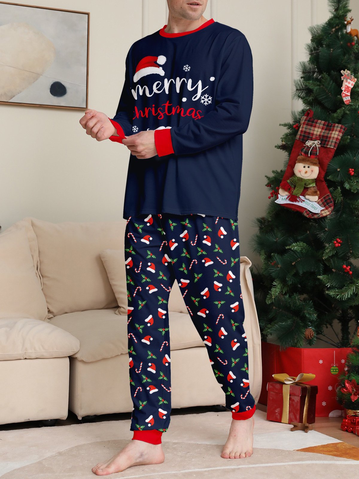 Family Christmas pajamas Matching Sets for Adults and Kids Holiday Xmas Sleepwear Set