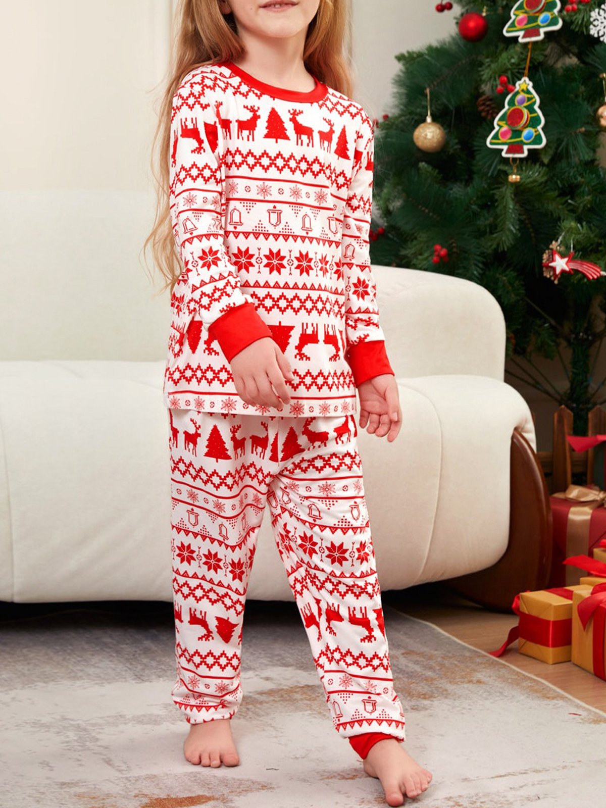 Family Christmas pajamas Matching Sets for Adults and Kids Holiday Xmas Sleepwear Set