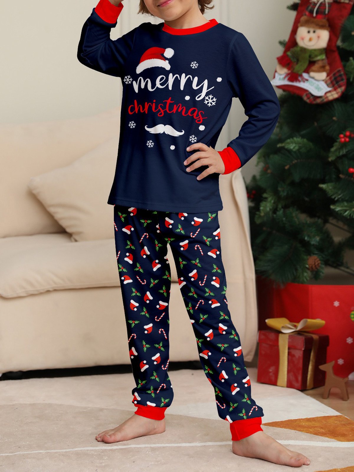 Family Christmas pajamas Matching Sets for Adults and Kids Holiday Xmas Sleepwear Set