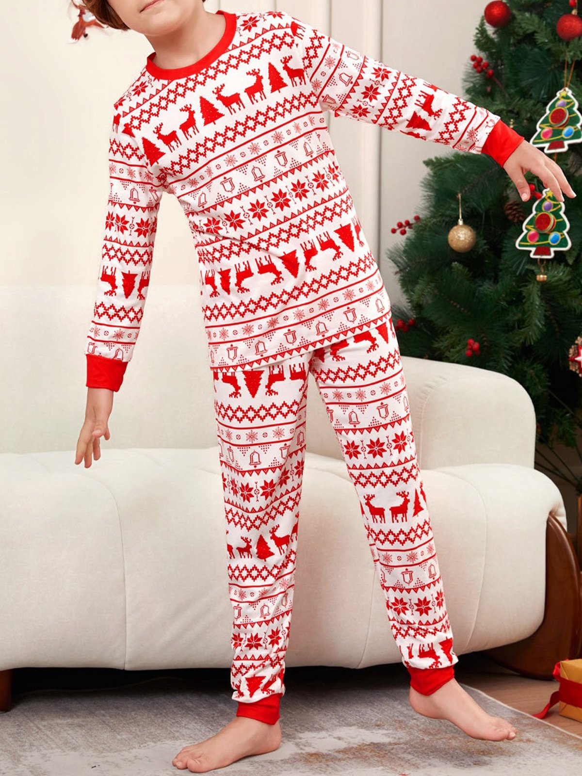 Family Christmas pajamas Matching Sets for Adults and Kids Holiday Xmas Sleepwear Set