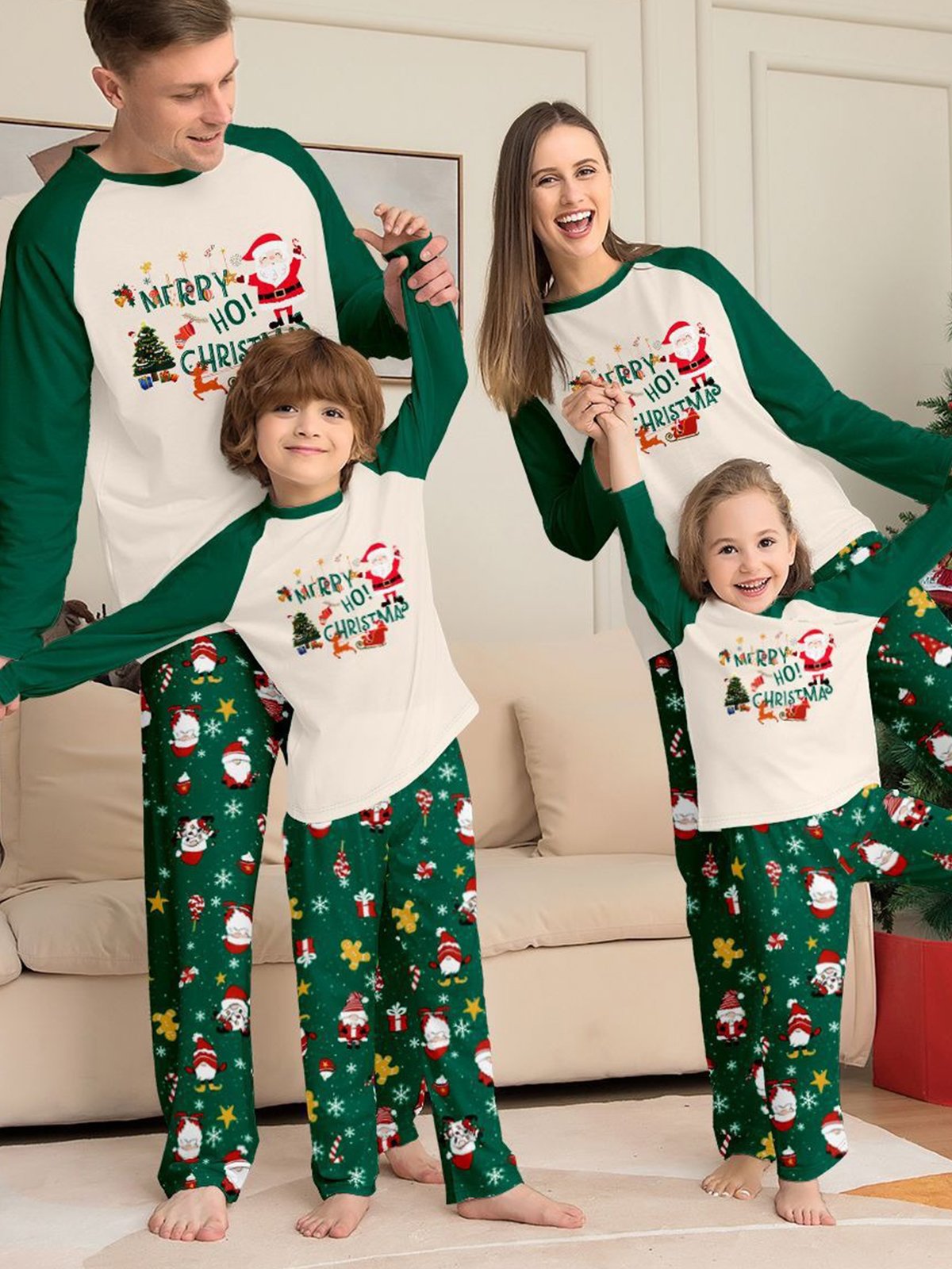 Family Christmas pajamas Matching Sets for Adults and Kids Holiday Xmas Sleepwear Set