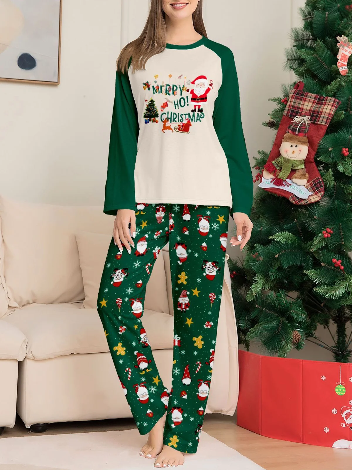 Family Christmas pajamas Matching Sets for Adults and Kids Holiday Xmas Sleepwear Set