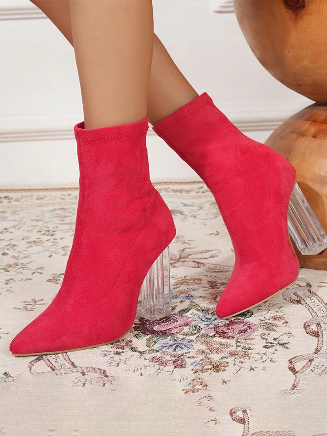 Urban Autumn Fleece Chunky Heel Boots