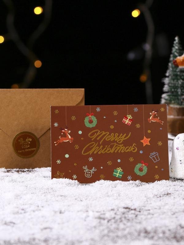 Merry Christmas Card Thoughtful Gift Idea for Friends and Family (1 Card With Envelope)