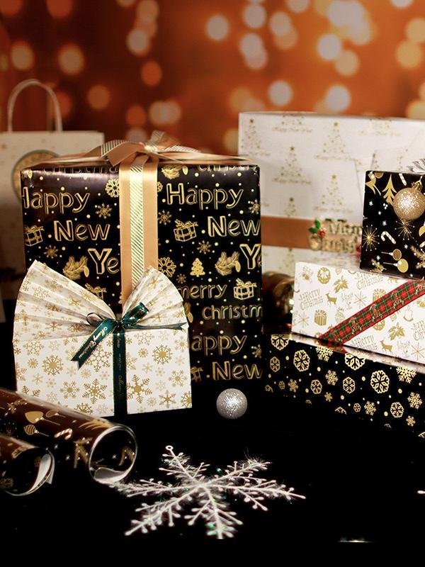 Beautiful Christmas Wrapping Paper Without Ribbon (1 Sheet 70CM X 50CM)