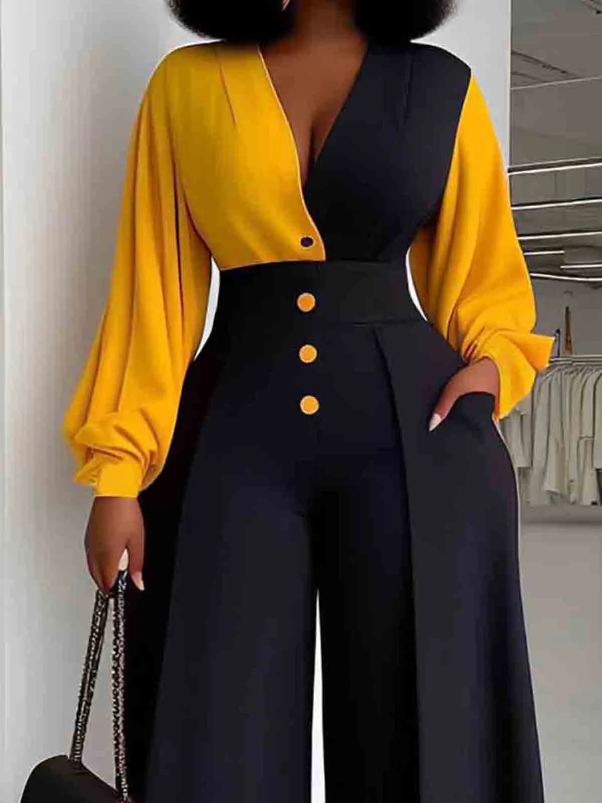 Urban High Waist Plain Fashion Wide leg Pants