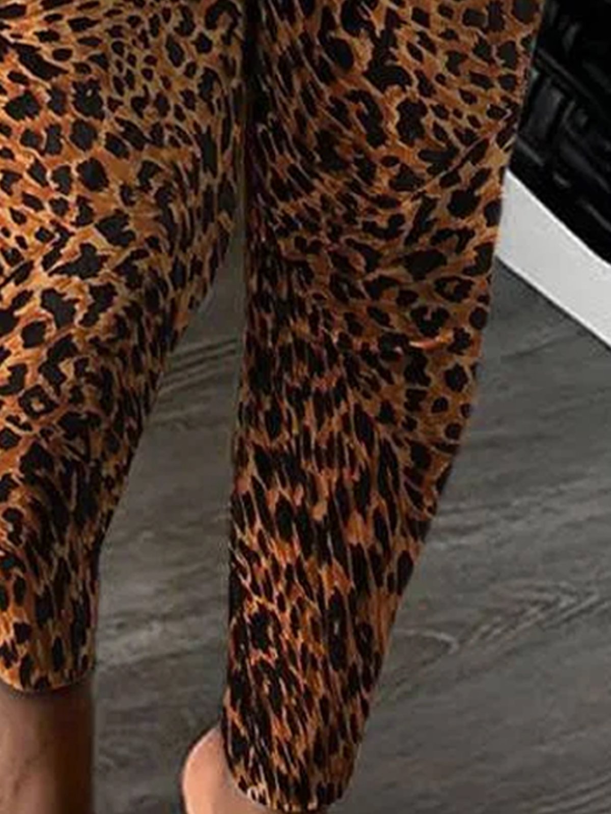 Printing Casual Tight Leopard Pants