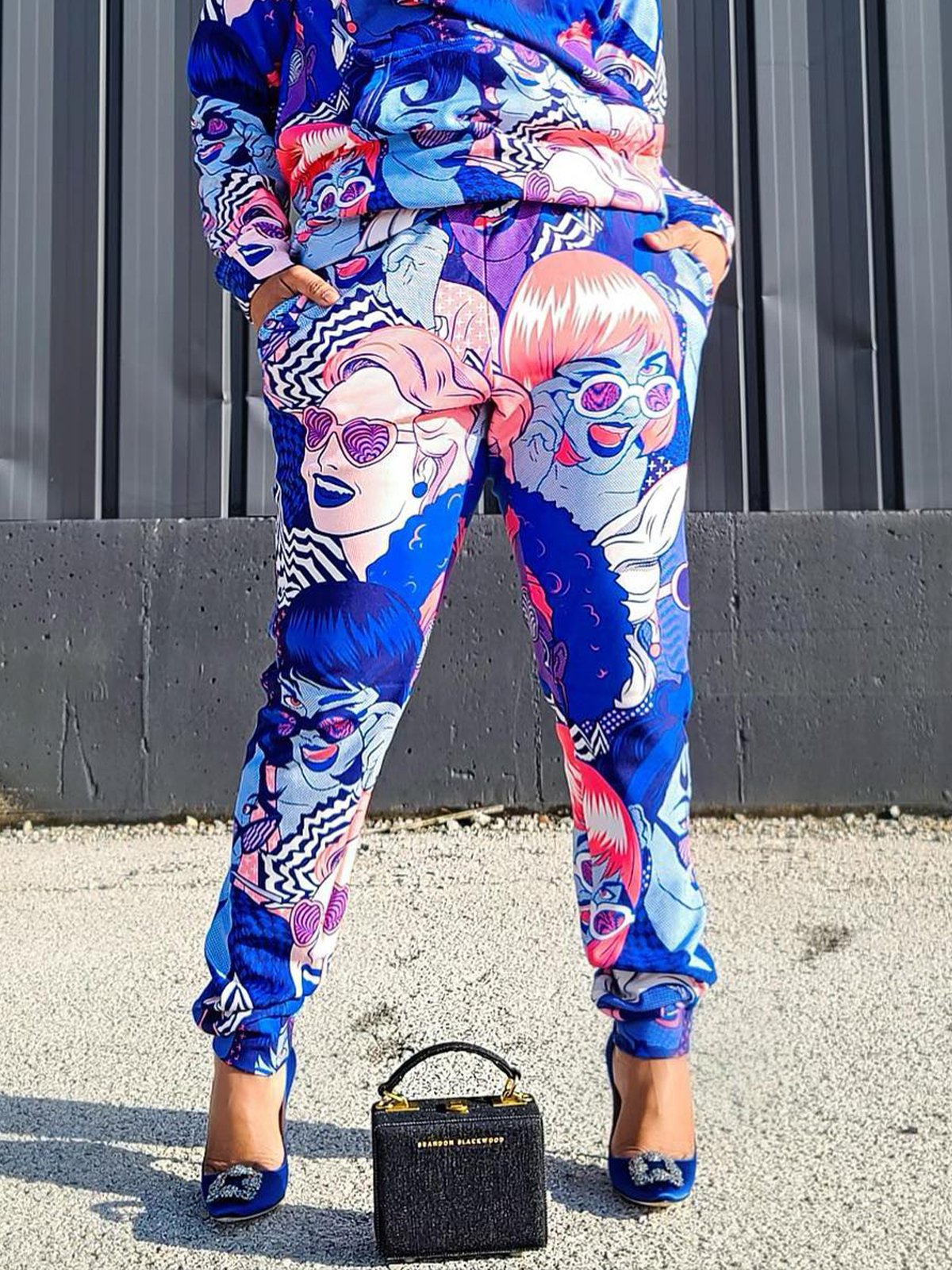 Casual Random Print Pants