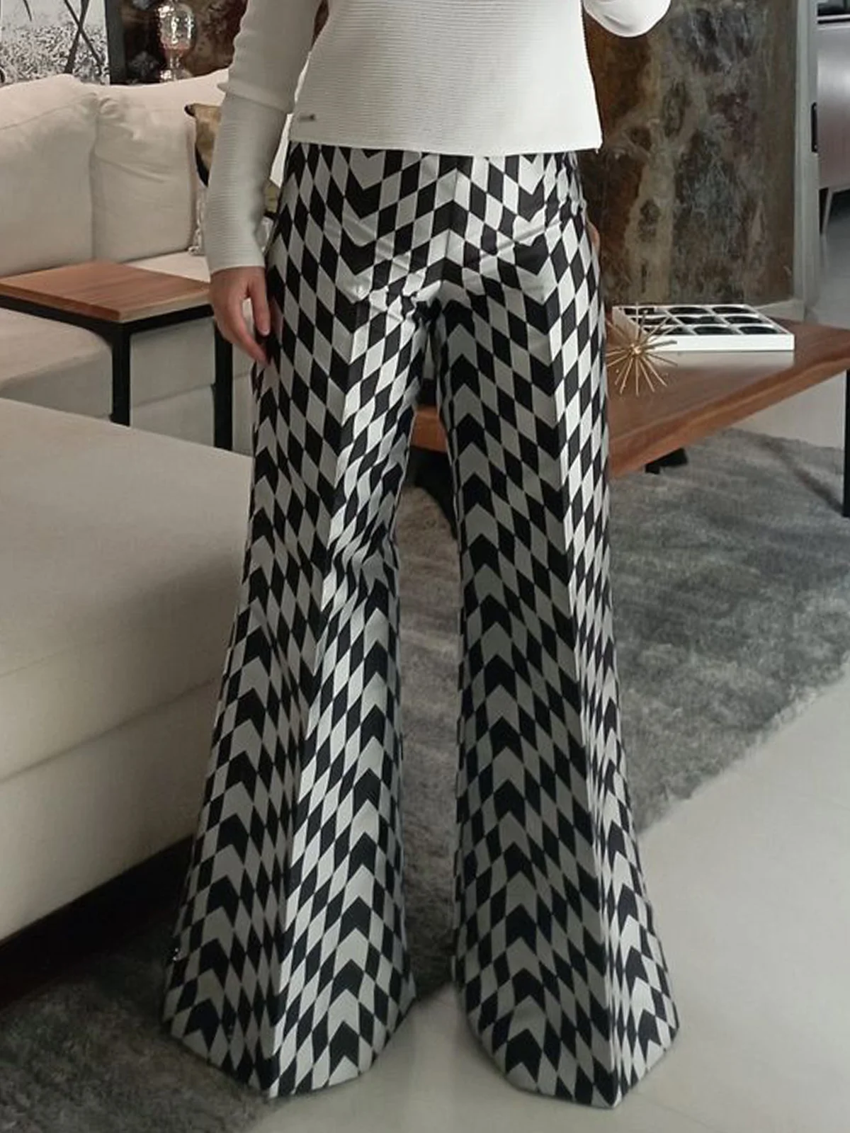 Geometric Urban Wide leg Pants