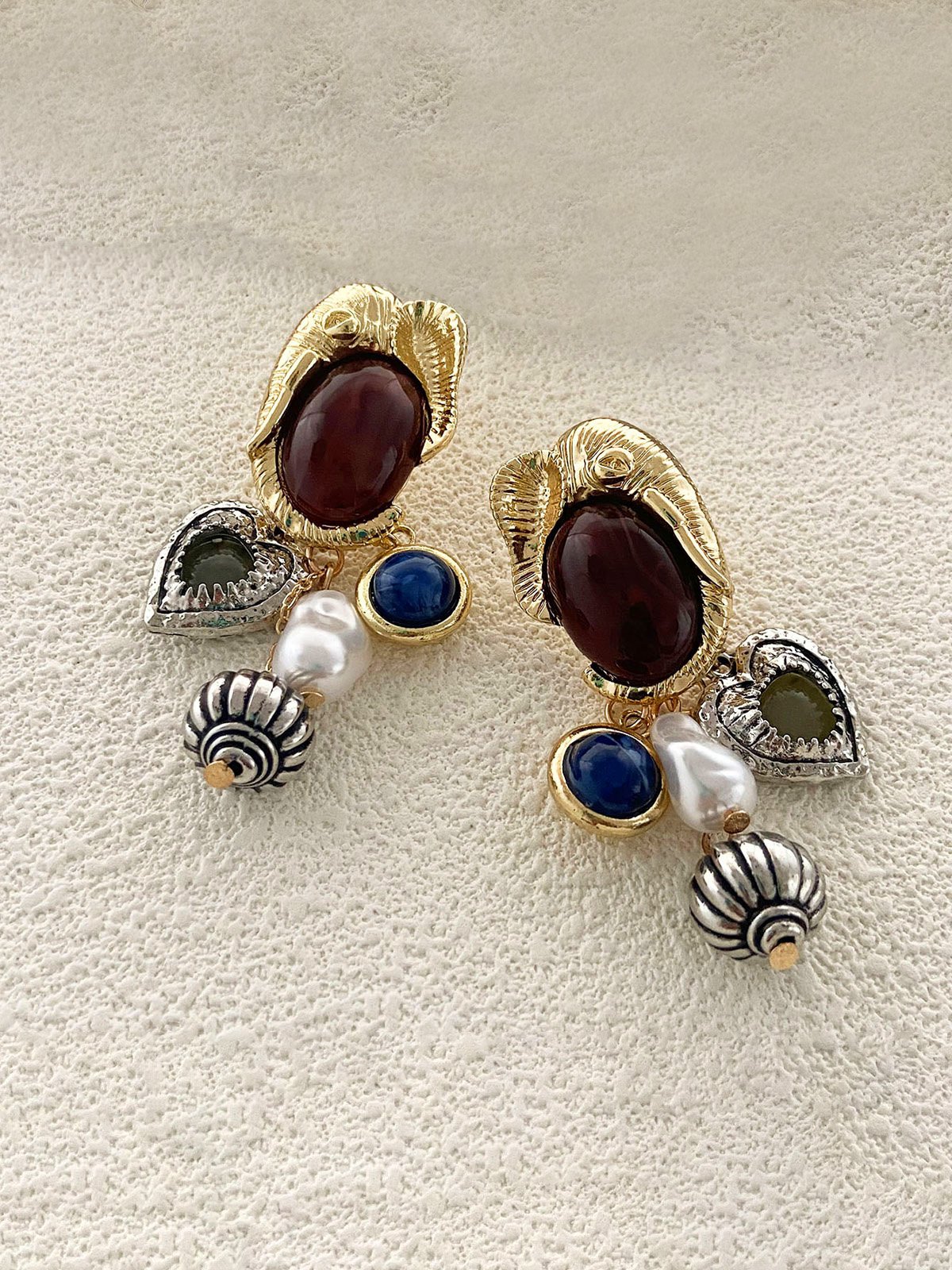 Urban Ethnic Metal Prom Earrings