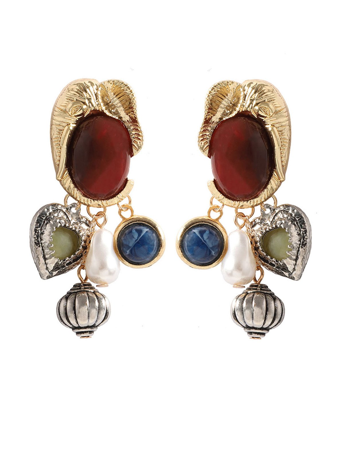 Urban Ethnic Metal Prom Earrings