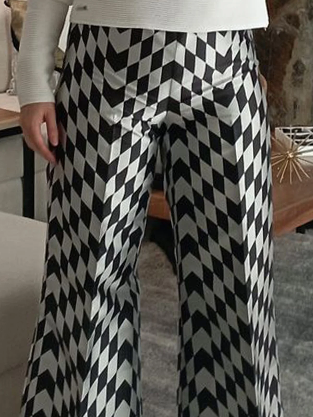 Geometric Urban Wide leg Pants