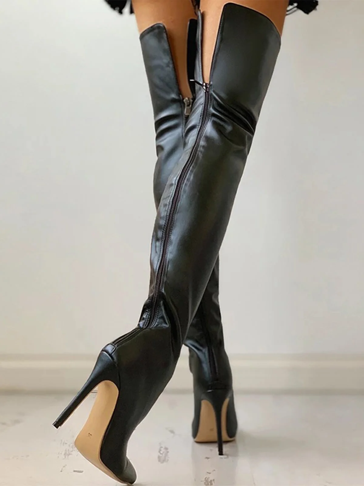 Plain Stiletto Heel Boots