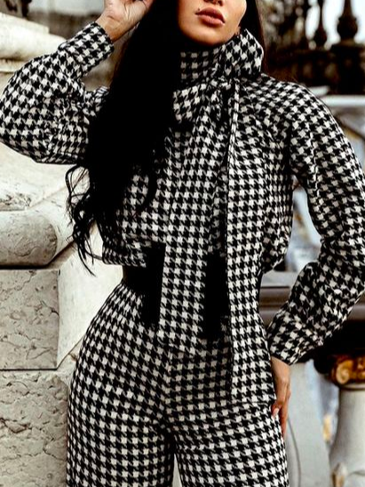 Houndstooth Urban Bow Shirt