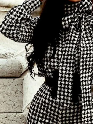 Houndstooth Urban Bow Shirt