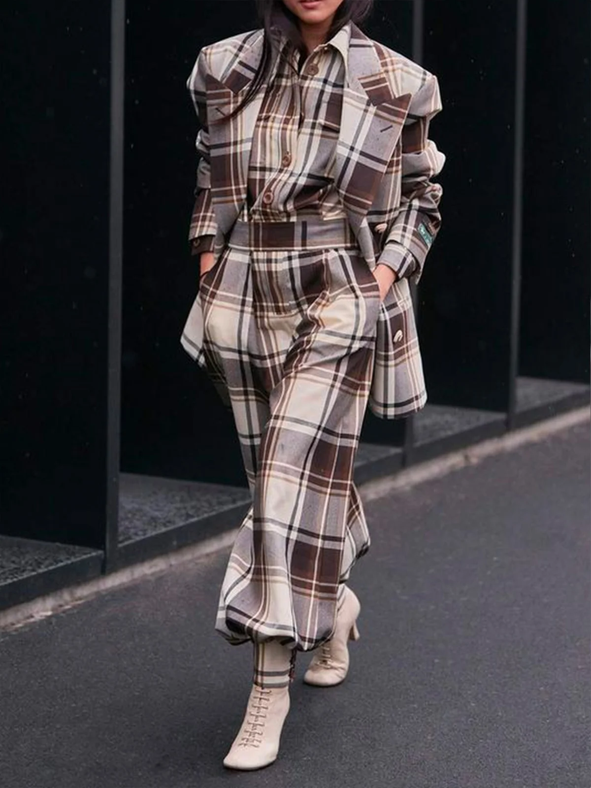 Plaid Loose Urban Fashion Pants