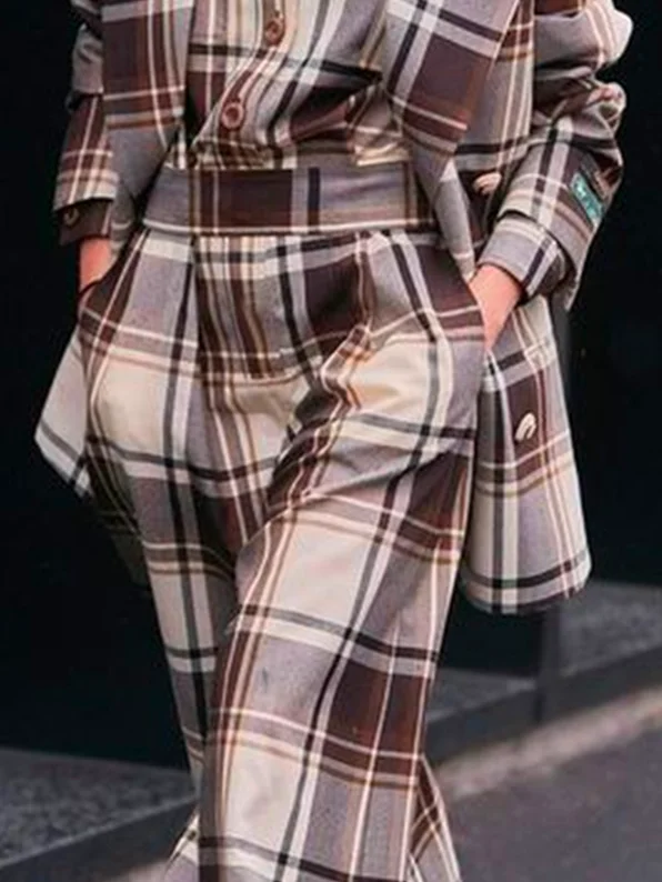 Plaid Loose Urban Fashion Pants