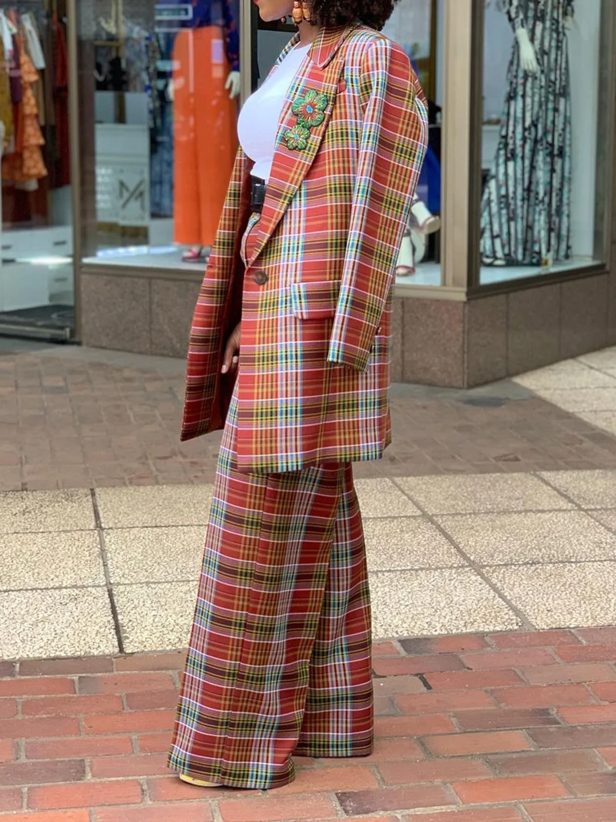 Loose Plaid Urban Blazer