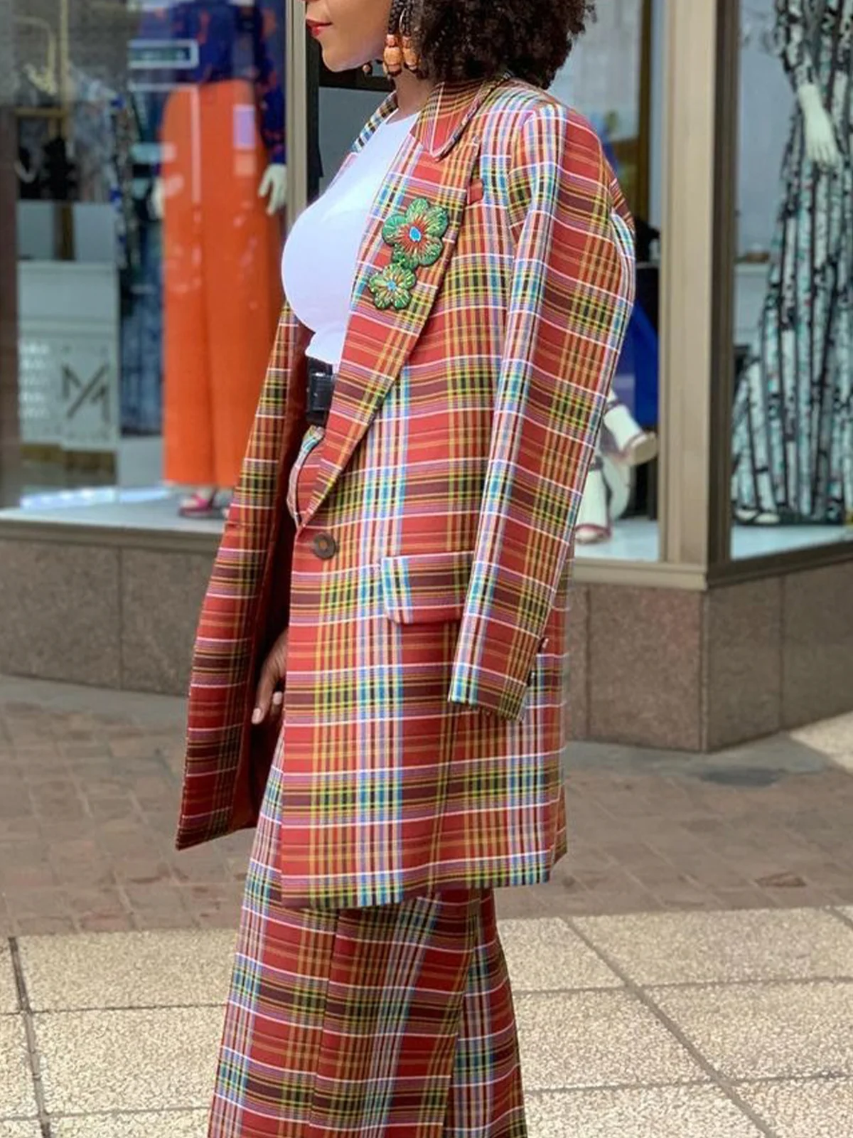 Loose Plaid Urban Blazer