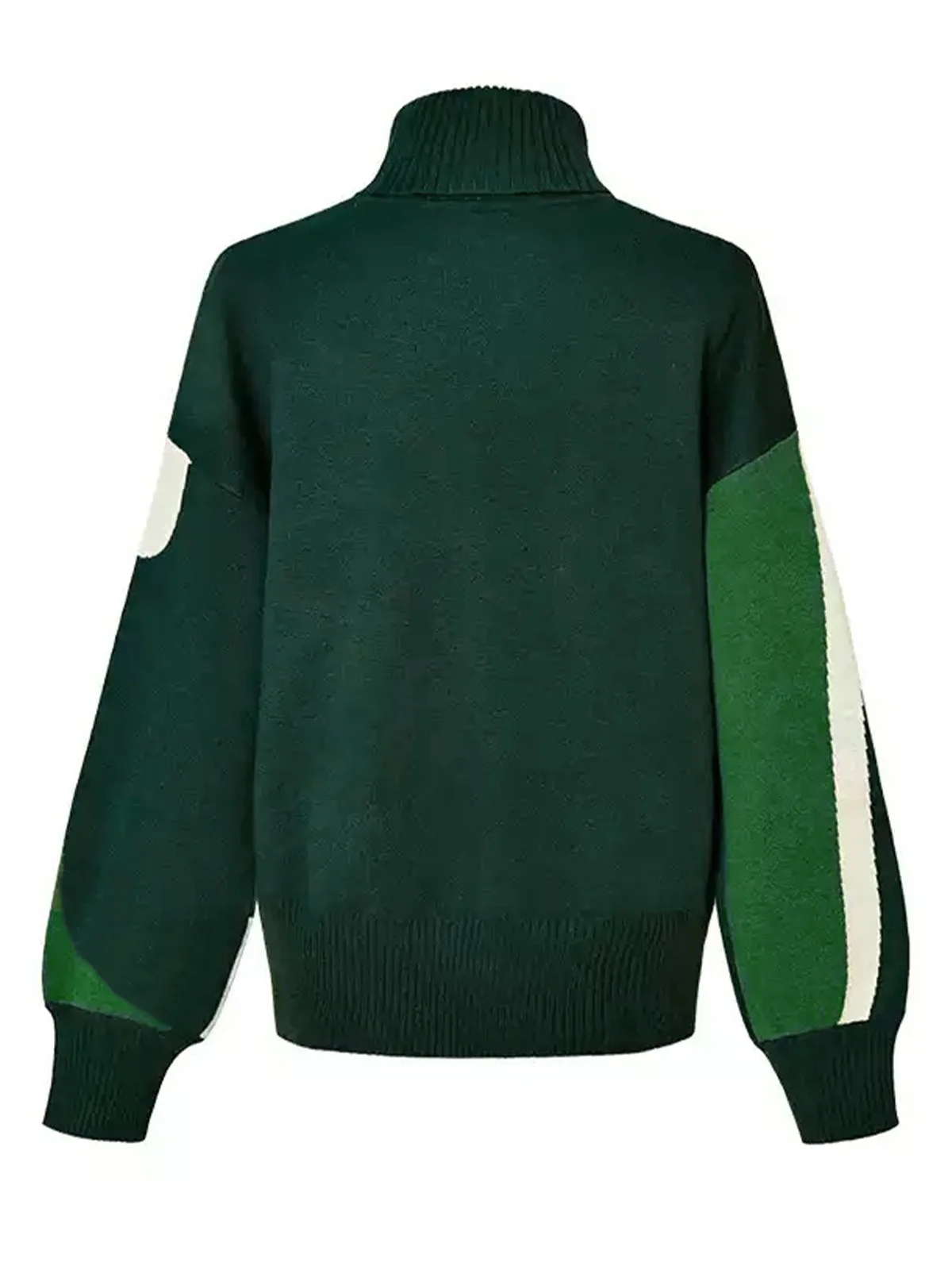 Cozy Abstract Turtleneck Sweater