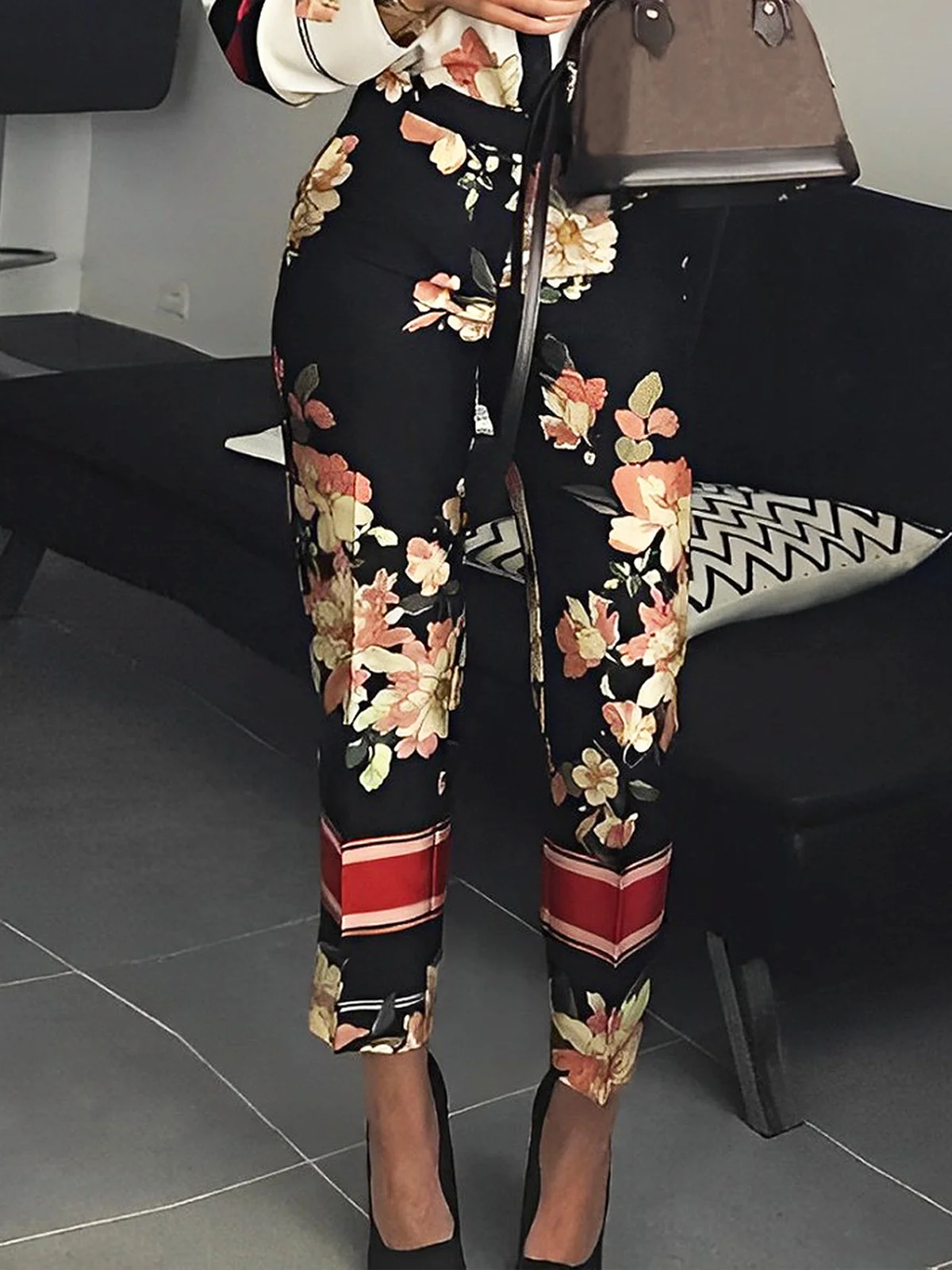 Floral Urban Pants Ankle Pants