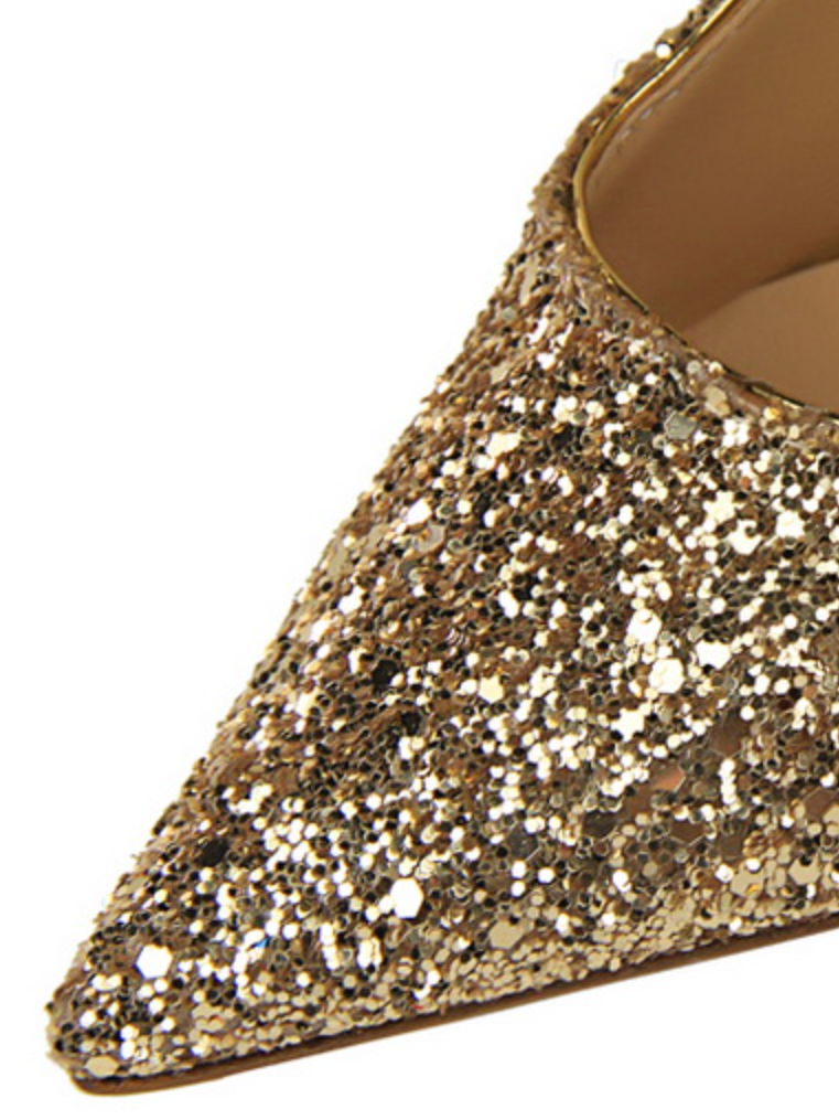 Glitter Leather Urban Plain Flat