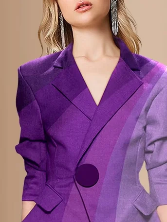 Urban Ombre Lapel Collar Blazer