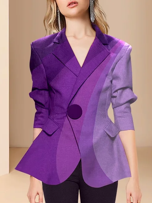 Urban Ombre Lapel Collar Blazer