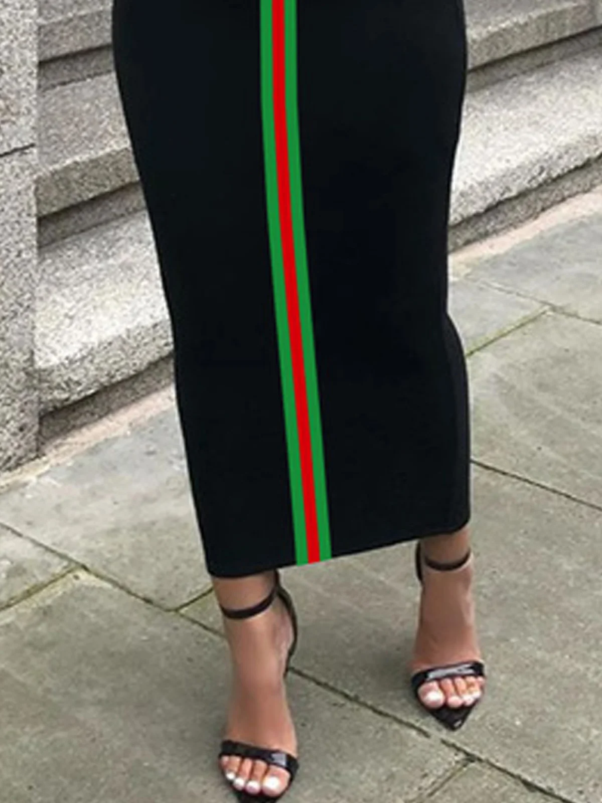 Urban Printing Striped Skirt