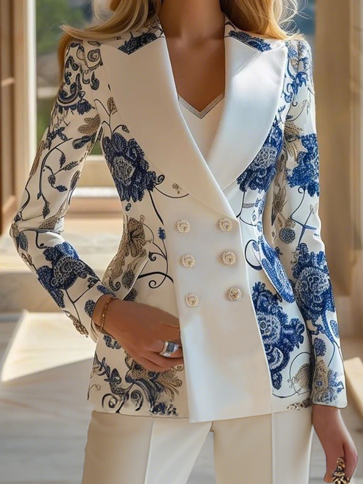 Urban Floral Commuting Blazer