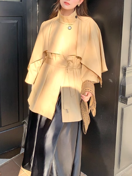 Urban Plain Trench Coat With Belt