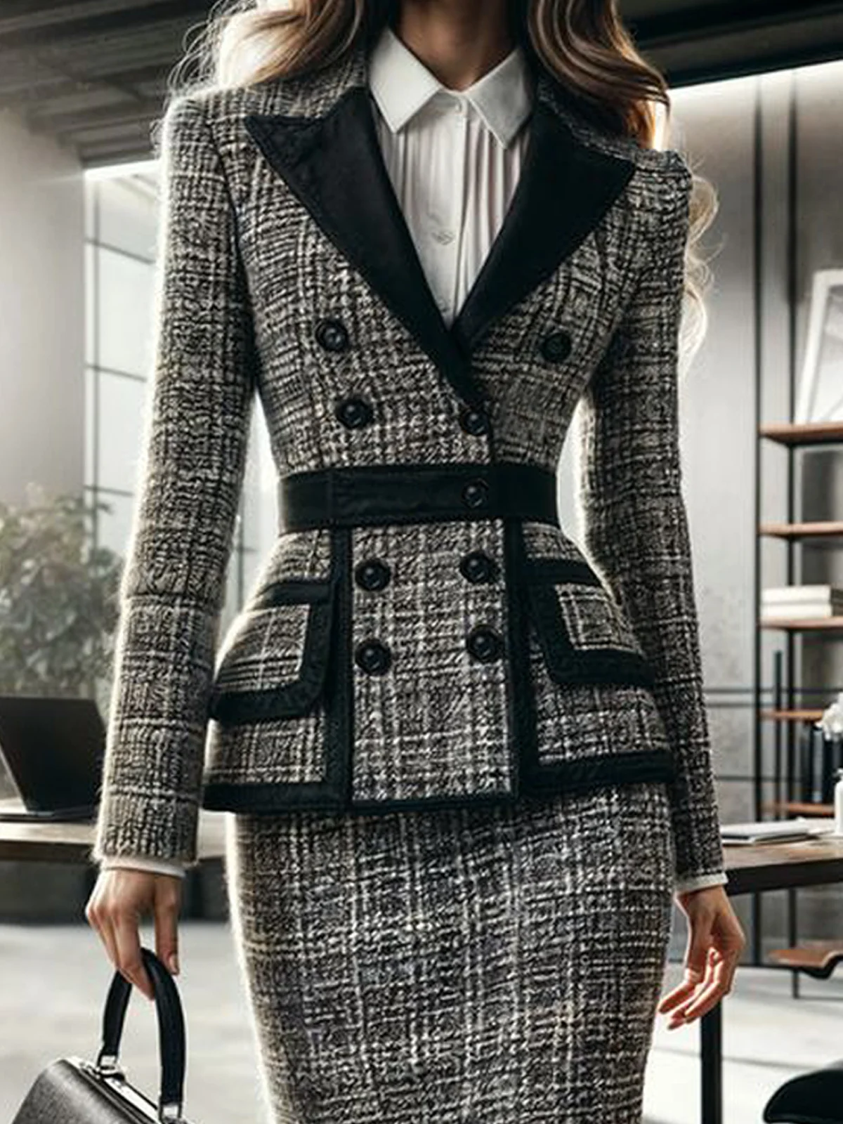 Commuting Color Block Elegant Blazer