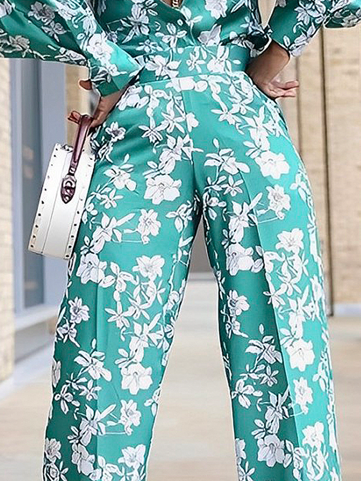 Floral  Elegant Long Pants