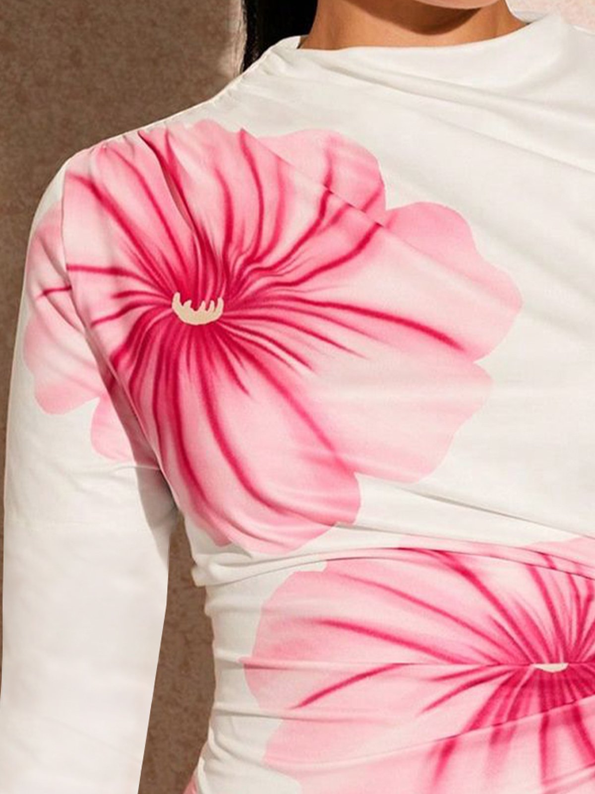 Floral Printing Tight T-Shirt