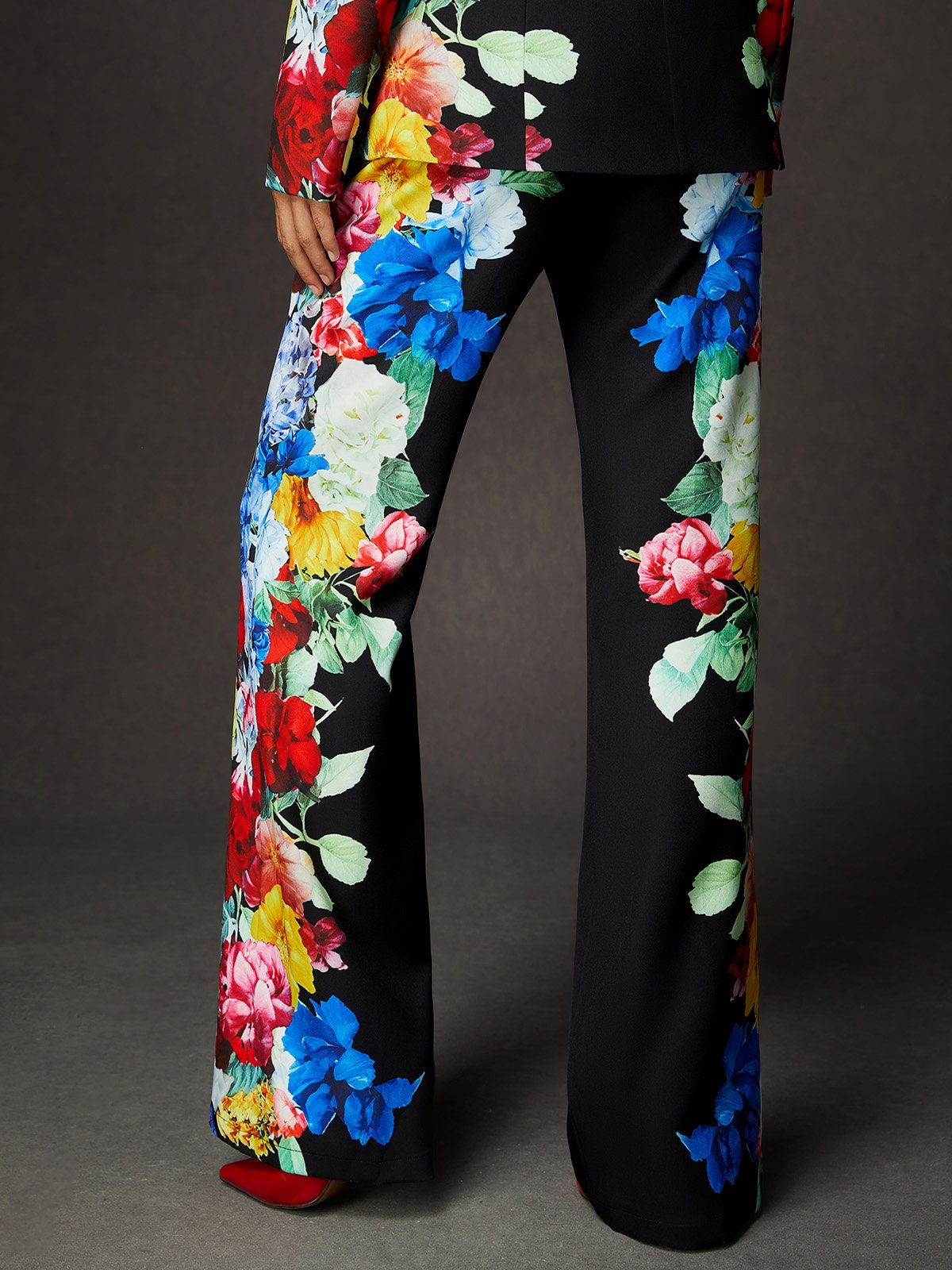 Urban Floral Printing Flared Pants