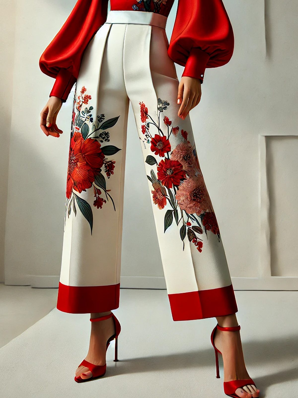 Urban Floral Straight Pants