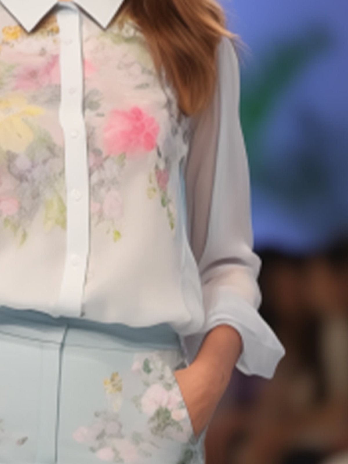 Vacation Floral Printing Shirt Collar Shirt